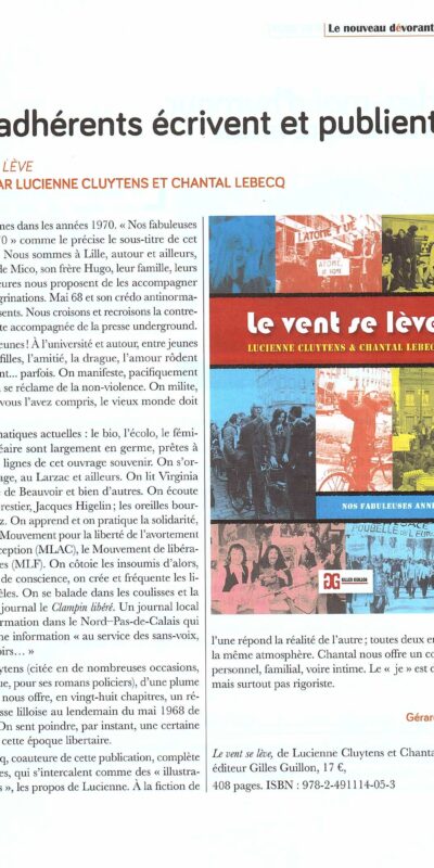 « Le vent se lève » dans Le dévorant (interview)